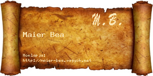 Maier Bea névjegykártya